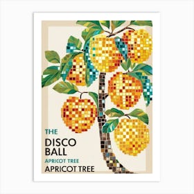 Disco Ball Apricot Tree 1 Art Print