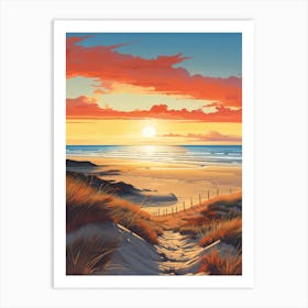 A Painting Of Camber Sands East Sussex 2 Art Print