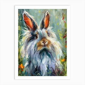 English Angora Rabbit Painting 1 Art Print