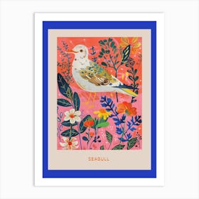 Spring Birds Poster Seagull 1 Art Print