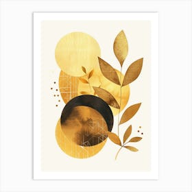 Gold Abstract Canvas Print 1 Art Print