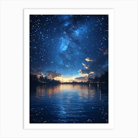 Night Sky Over Water Art Print