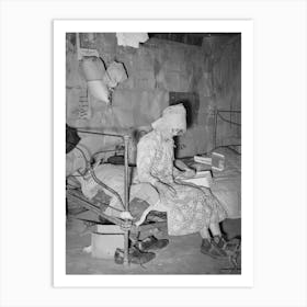 Widow, Tenant Farmer, In Her Home In Mcintosh County, Oklahoma By Russell Lee Art Print