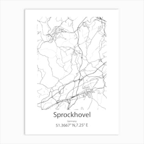 Sprockhovel,Germany Minimalist Map Art Print