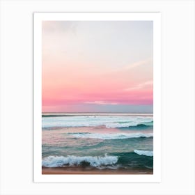 Dicky Beach, Australia Pink Photography 1 Art Print