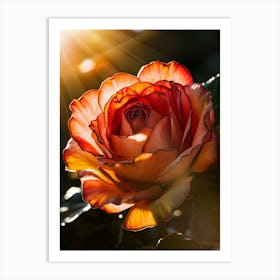 Sunrise Rose Art Print