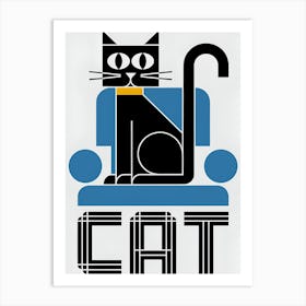 Cat Sitting On A Chair 1 Art Print