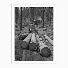 Grant County, Oregon, Malheur National Forest, Diesel Caterpillar Tractor Snaking Logs Out Of Woods By Russell Lee Art Print