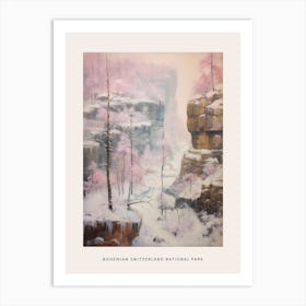 Dreamy Winter National Park Poster  Bohemian Switzerland National Park 1 Art Print