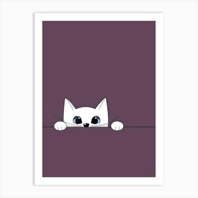 Cute hidden Cat Art Print