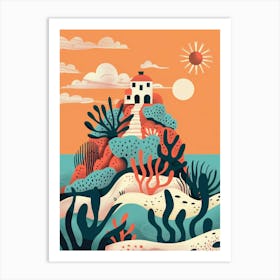 House On The Island 1 Art Print