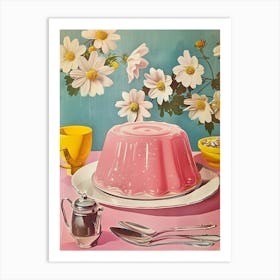Pastel Pink Jelly Vintage Cookbook Inspired 4 Art Print