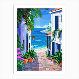 Mediterranean Seaside 1 Art Print