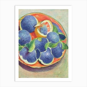 Pomelo 1 Vintage Sketch Fruit Art Print