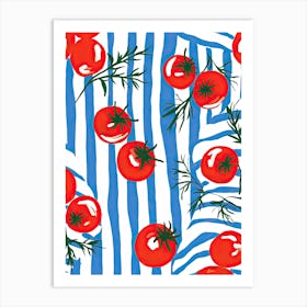 Cherry Tomatoes Summer Illustration 8 Art Print