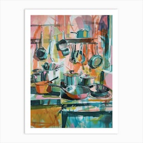 Kitsch Pots & Pans Painting 2 Art Print
