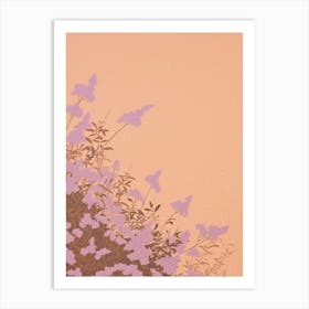 Lavender Flower Big Bold Illustration 2 Art Print