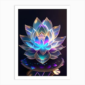 Sacred Lotus Holographic 4 Art Print