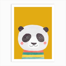 Panda Mustard Art Print