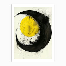 Black And Yellow 6 Art Print