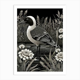 Black And White Bird Art Print