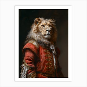 Renaissance Lion Portrait Art Print