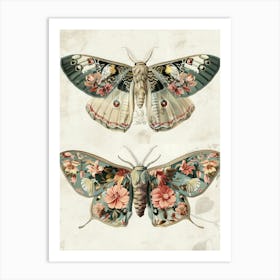 Butterfly Pattern William Morris Style 5 Art Print