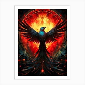 Crow Flame Art Print