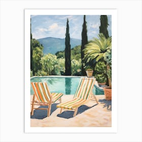 Sun Lounger By The Pool In San Marino Italy 2 Art Print