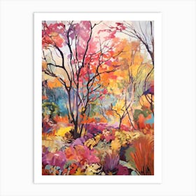 Autumn Gardens Painting Smith College Botanic Garden Usa Art Print