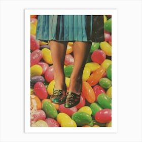 Jelly Beans Candy Sweets Pattern 2 Art Print