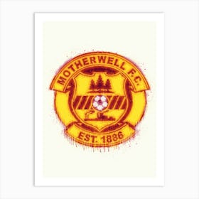 Motherwell Fc League Scotland Art Print