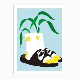 Socks & Sandals Art Print