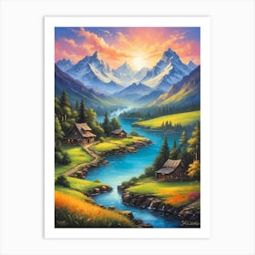 Mountain Lake 2 Art Print