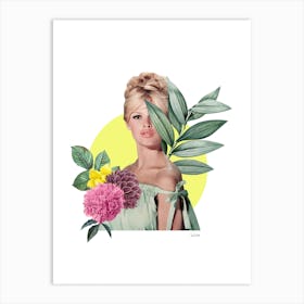 Brigitte Bardot Collage Collage Art Print