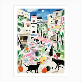 The Food Market In Vienna 3 Illustration Art Print