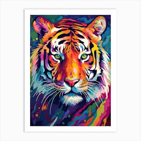 Tiger Art In Fauvism Style 3 Art Print