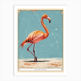 Greater Flamingo East Africa Kenya Tropical Illustration 5 Poster Art Print