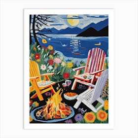 Bonfire Summer Art Print