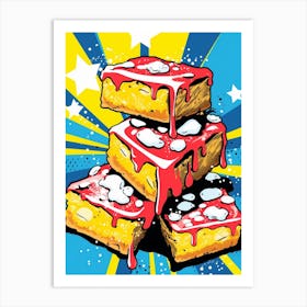 Pop Art Cartoon Dripping Cake Frosting Art Print