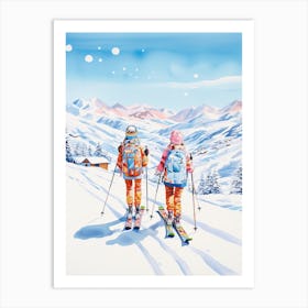 Heavenly Mountain   California Nevada Usa, Ski Resort Illustration 0 Art Print