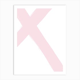 Abstract Pink Cross Art Print
