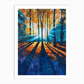 Sunset In The Woods 8 Art Print