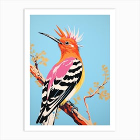 Andy Warhol Style Bird Hoopoe 1 Art Print