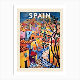 Cartagena Spain 2 Fauvist Painting  Travel Poster Art Print