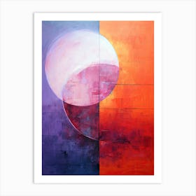 Moon in Bauhaus style Art Print