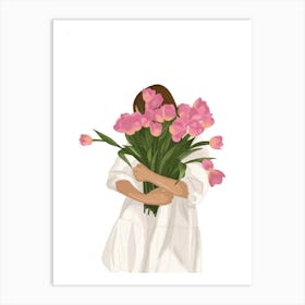 Pink Tulips Art Print