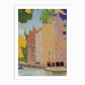 Amsterdam River Bank Art Print