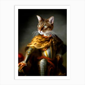 Knight Riza Cat Pet Portraits Art Print