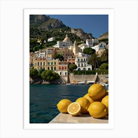 Lemons On The Beach 1 Art Print